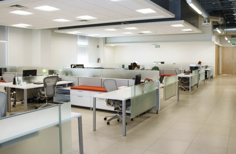 Commercial cleaning — offices and retail spaces kept pristine to business presentation standards